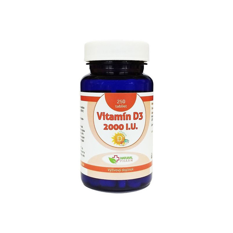 Vitamín D3 2000 I.U. tablety 250 ks